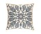 Tiwari Home 18" Beige and Gray Woven Square Throw Pillow - Down Filler